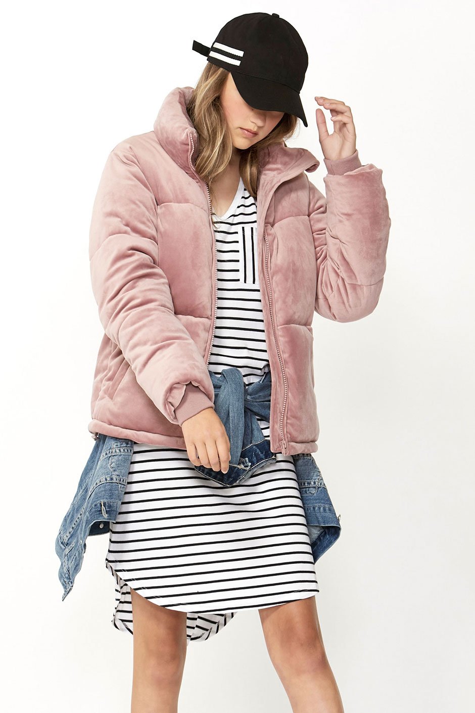 [TEST] Kids Velour Cropped Puffer