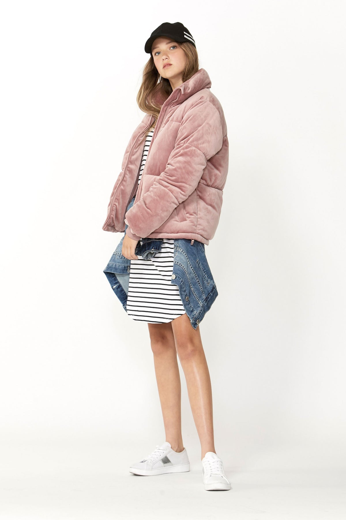 [TEST] Kids Velour Cropped Puffer