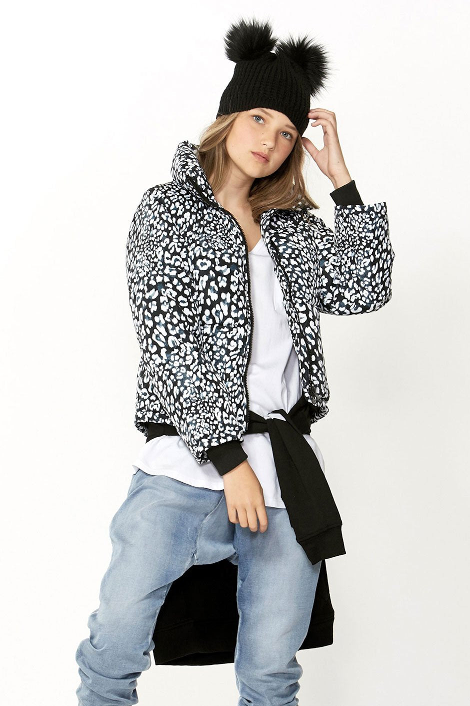 [TEST] Kids Printed Cropped Puffer