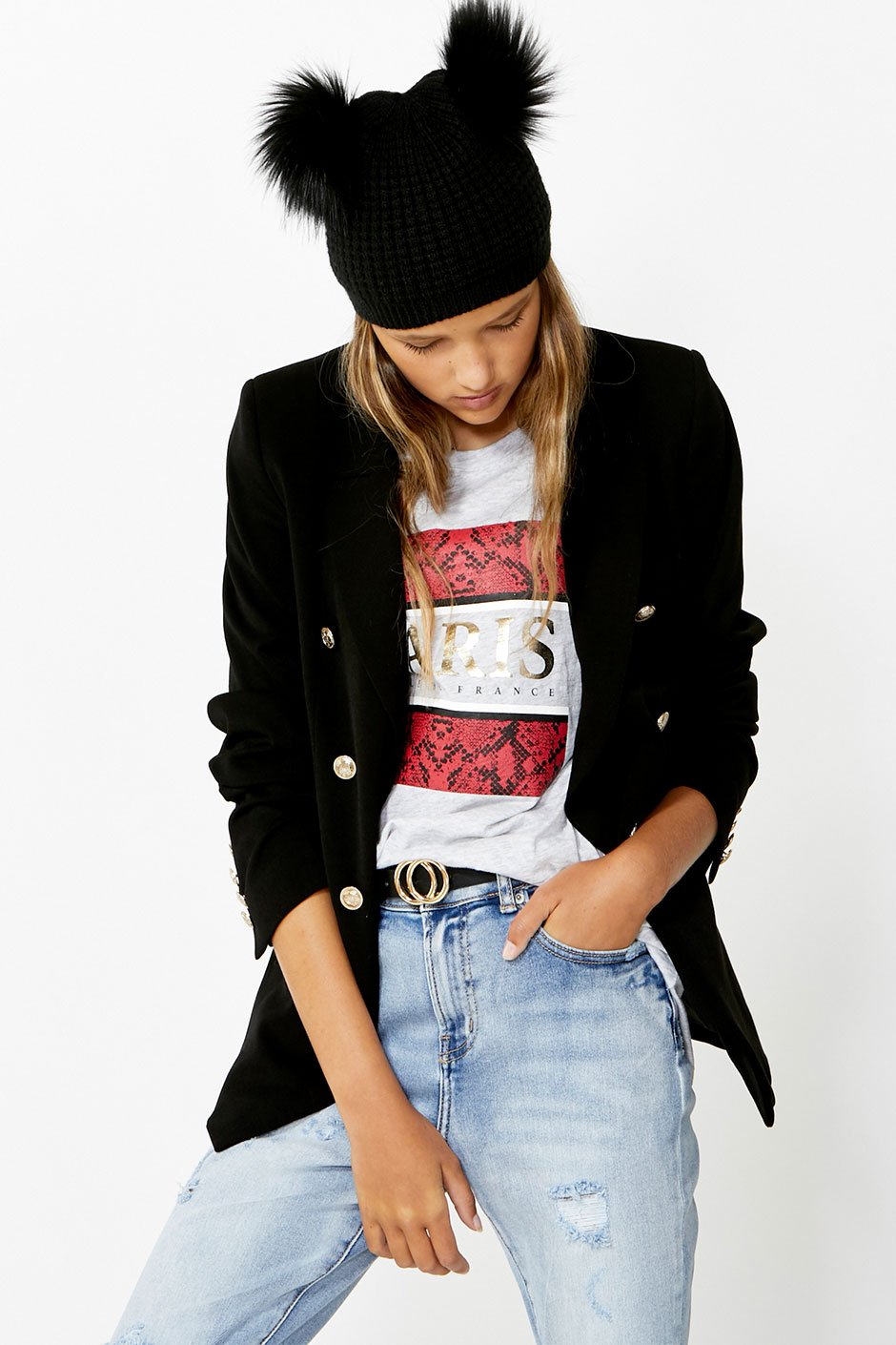 [TEST] Kids Paris Snakeprint Tee