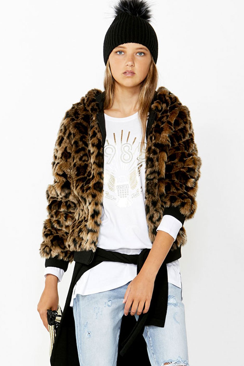 [TEST] Kids Laila Faux Fur Bomber