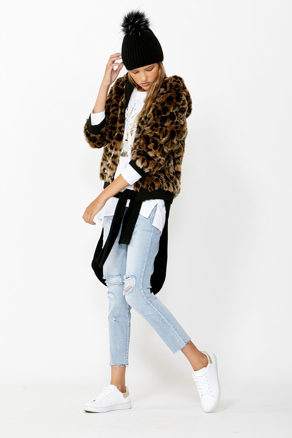 [TEST] Kids Laila Faux Fur Bomber