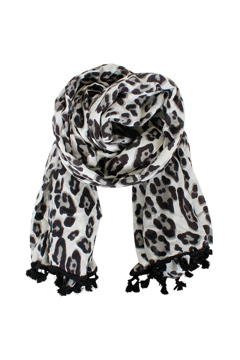 [TEST] Kids Leopard Pom Pom Scarf