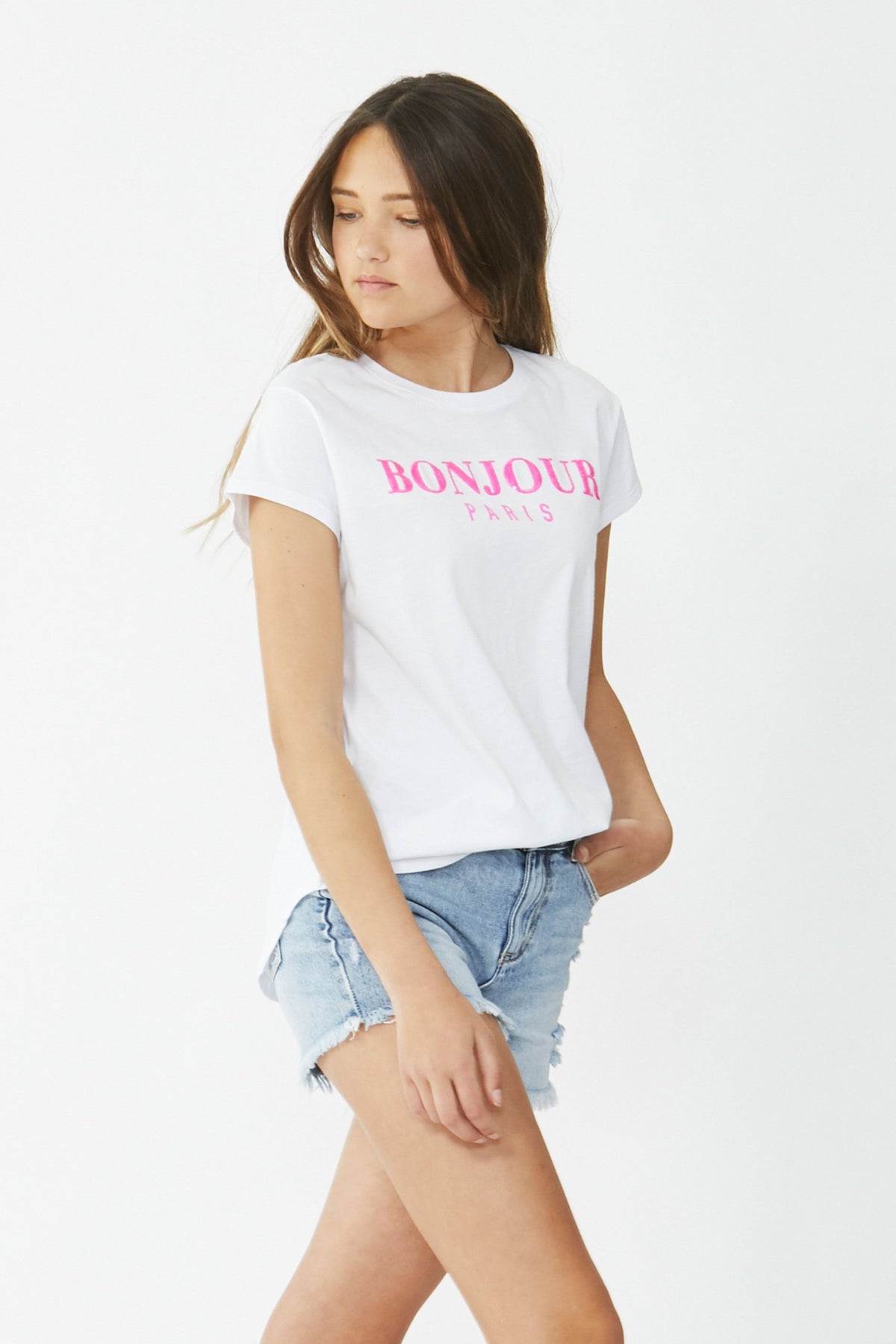 [TEST] Kids Bonjour Sequin Tee