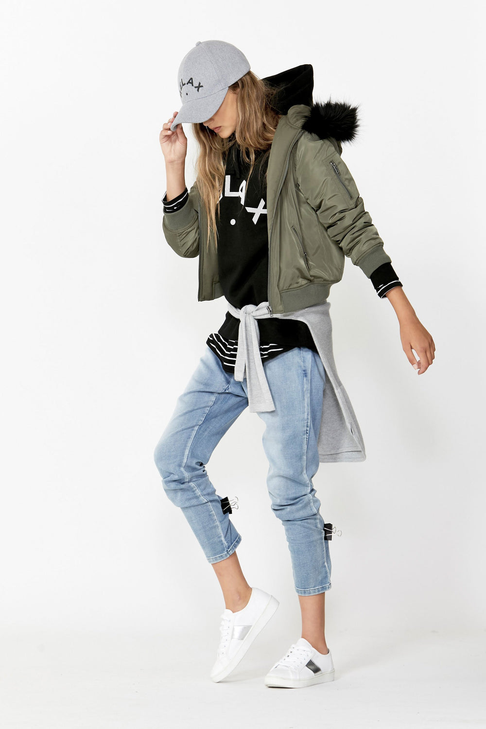 [TEST] Kids Penny Faux Hooded Bomber