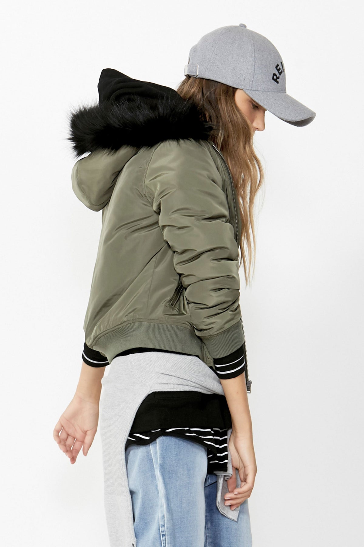 [TEST] Kids Penny Faux Hooded Bomber