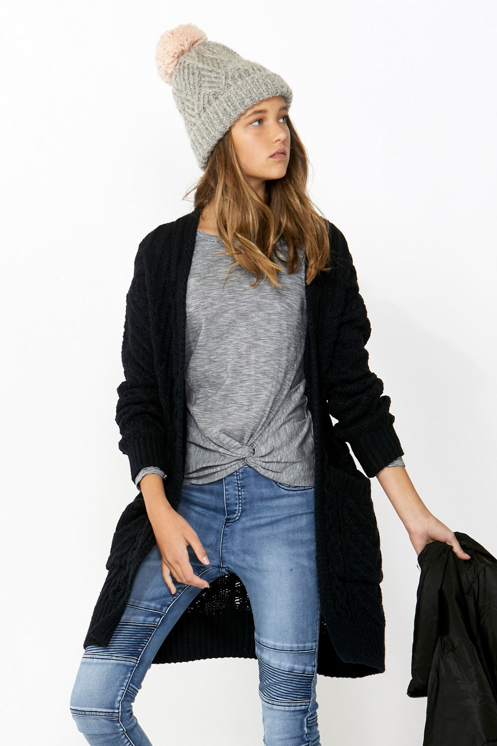 [TEST] Kids Tyla Cable Knit Cardi