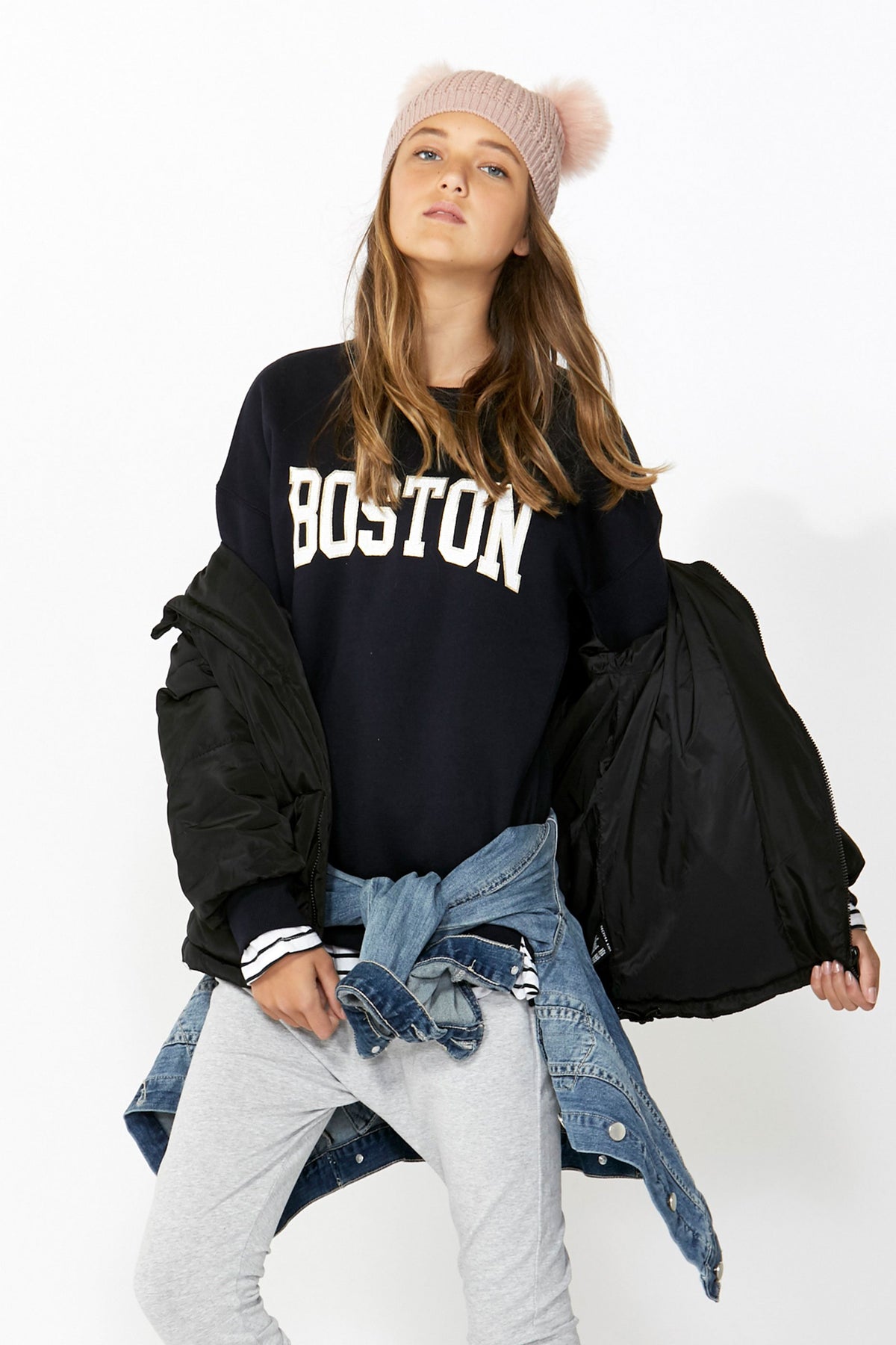 [TEST] Kids Boston Stepped Hem Sweat