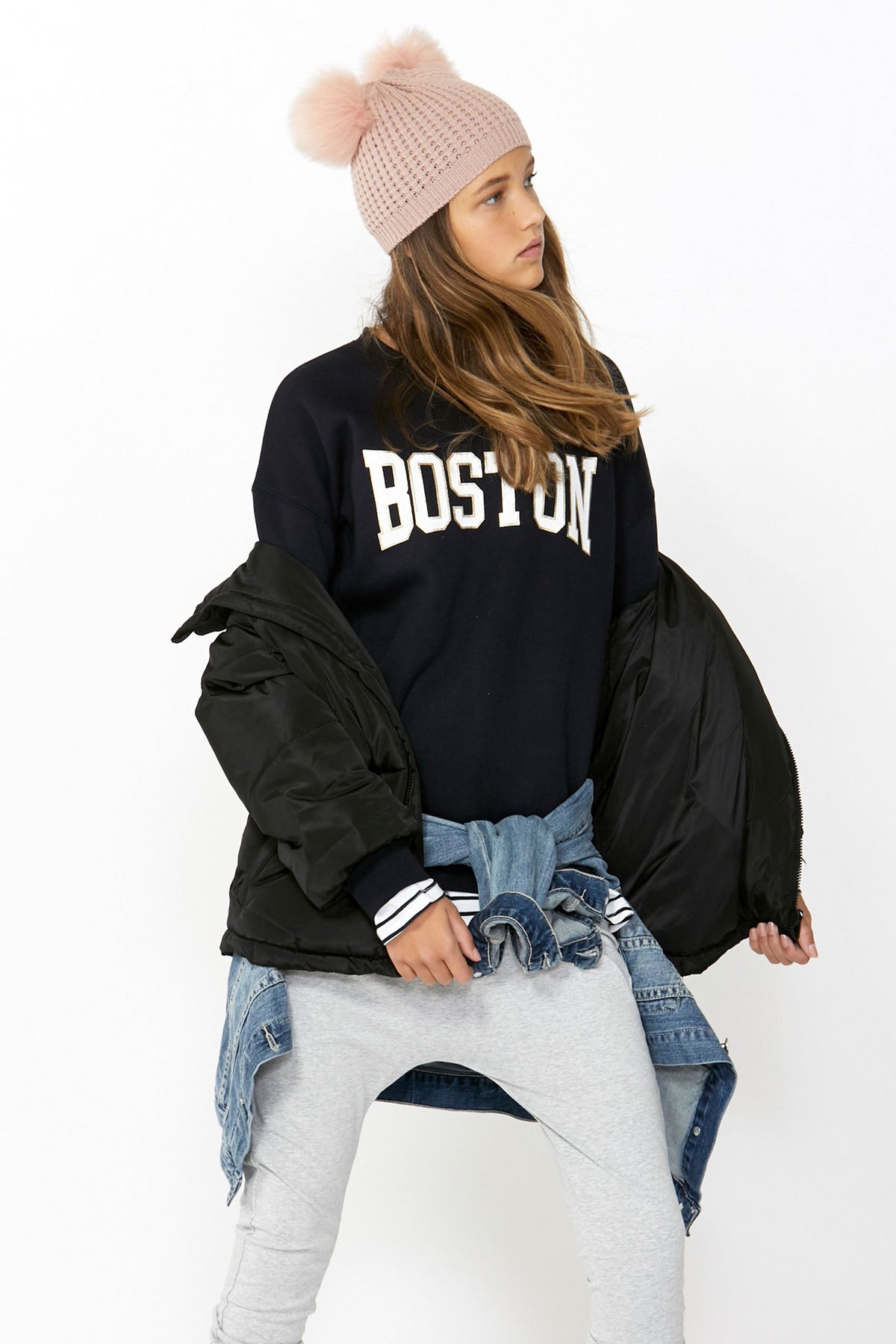 [TEST] Kids Boston Stepped Hem Sweat