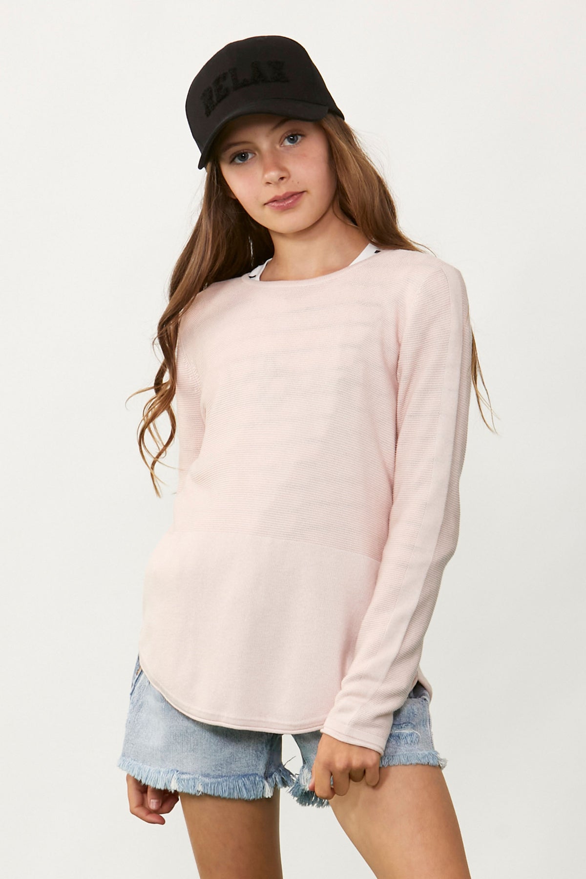 [TEST] Girls Lily Curved Hem Jumper
