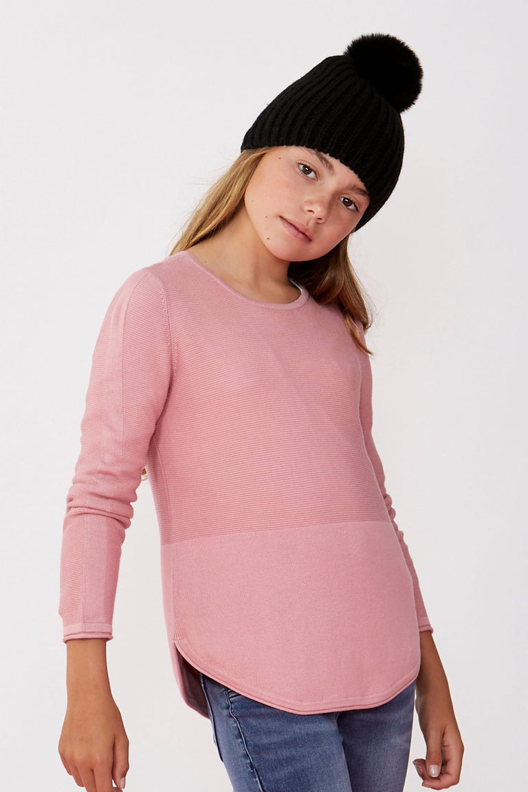 [TEST] Girls Lily Curved Hem Jumper