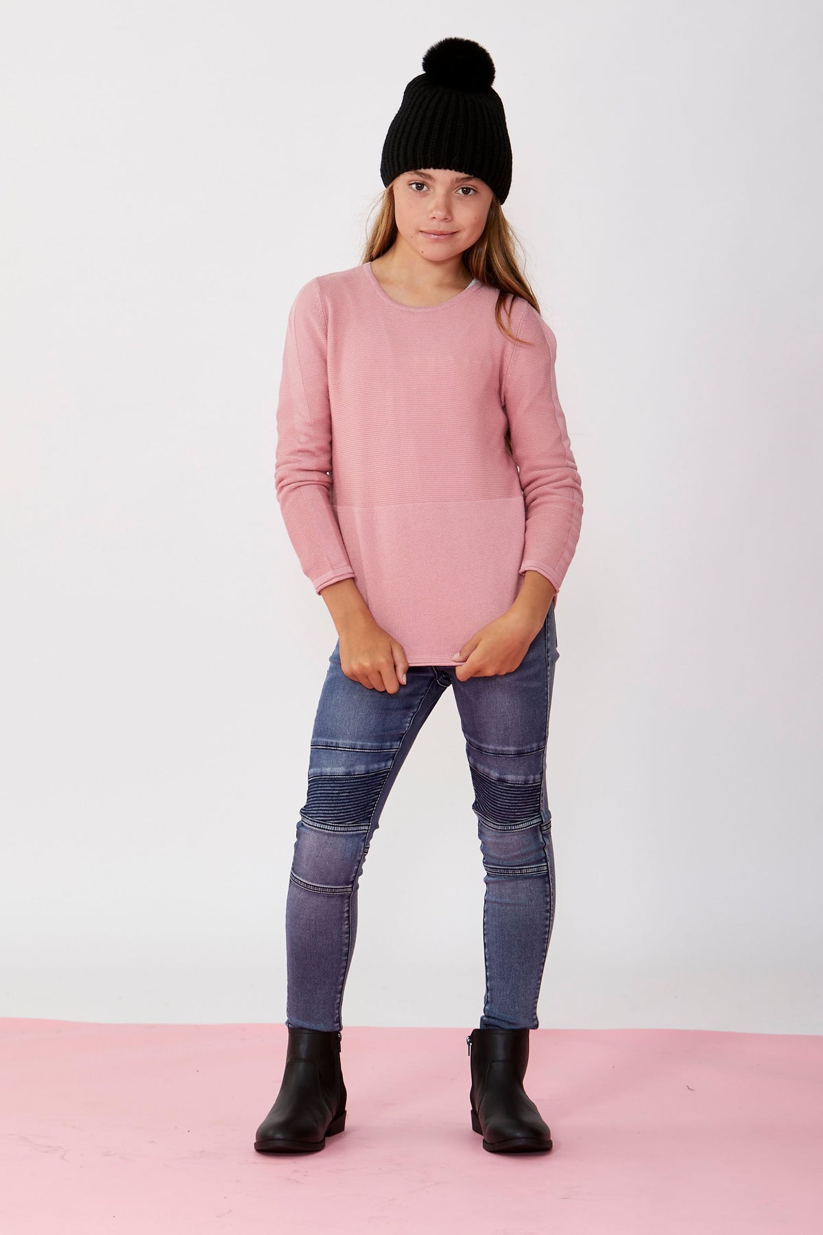 [TEST] Girls Lily Curved Hem Jumper