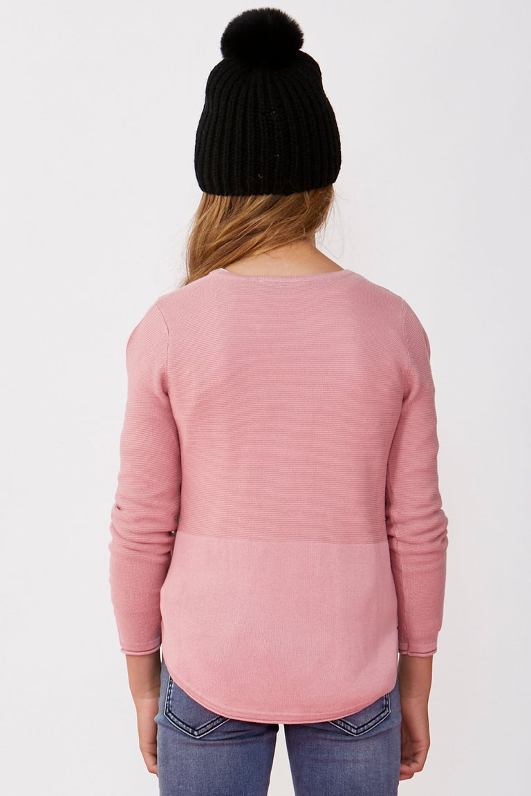 [TEST] Girls Lily Curved Hem Jumper