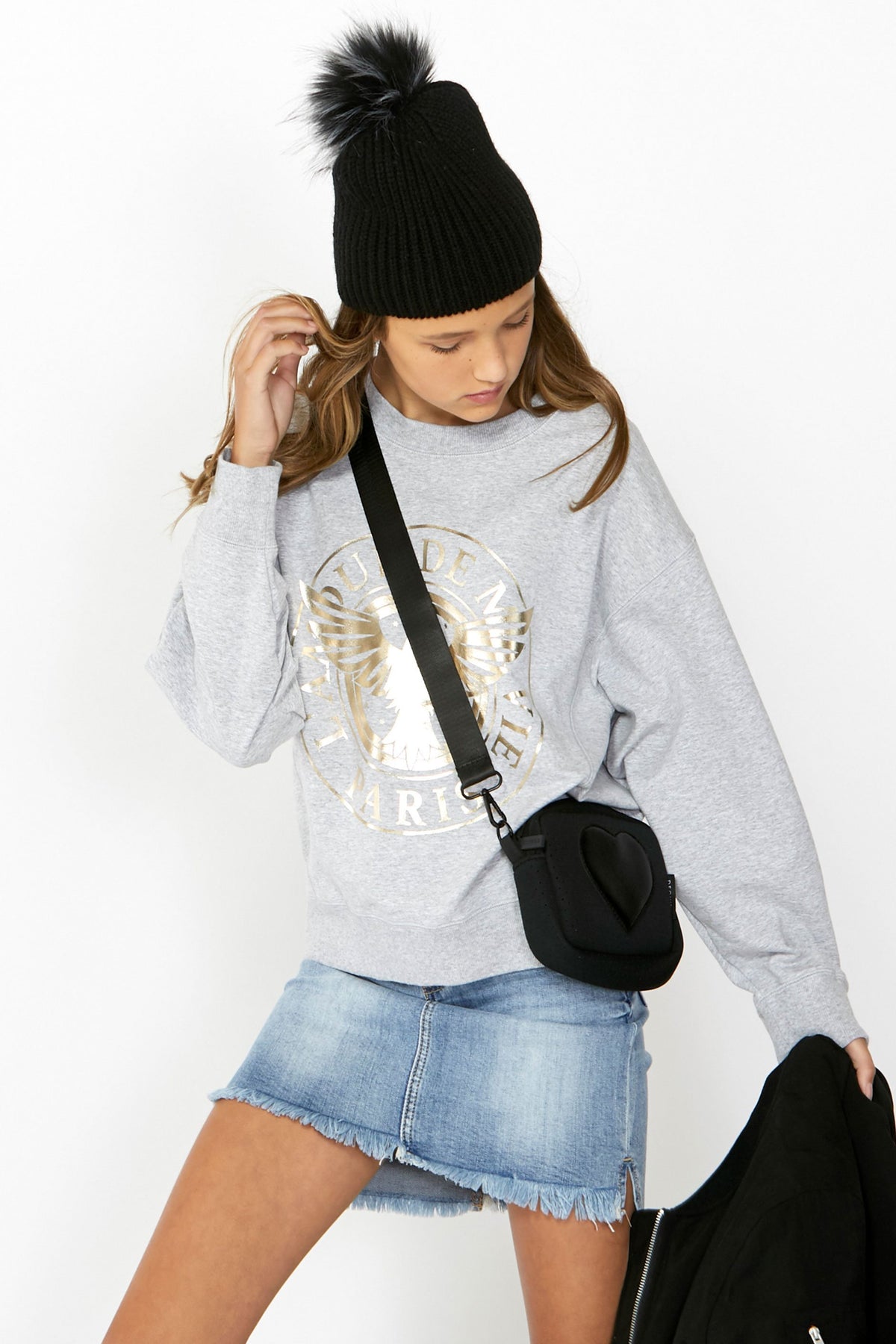 [TEST] Kids Cropped Crew Sweat