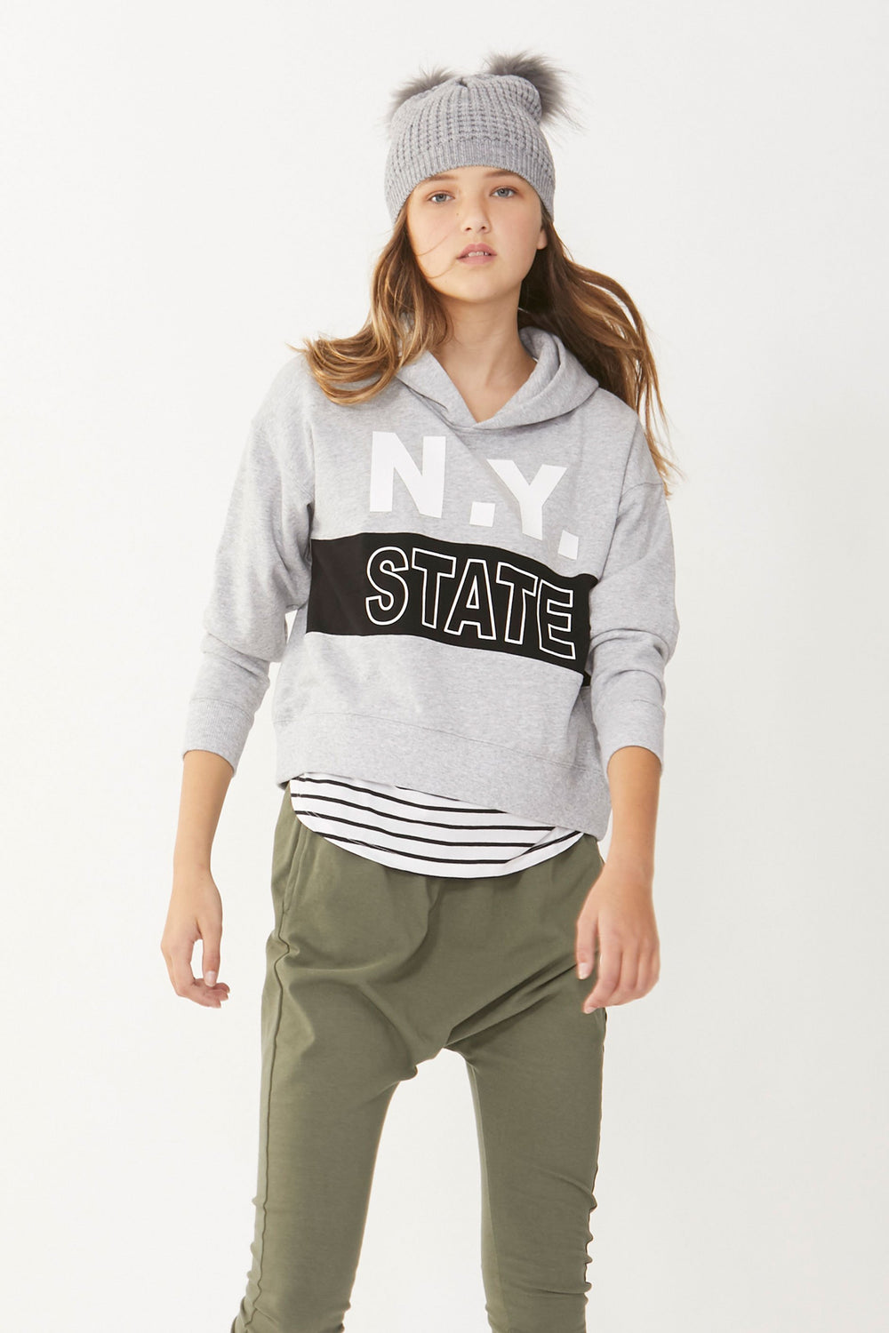 [TEST] Kids NY State Cropped Sweat