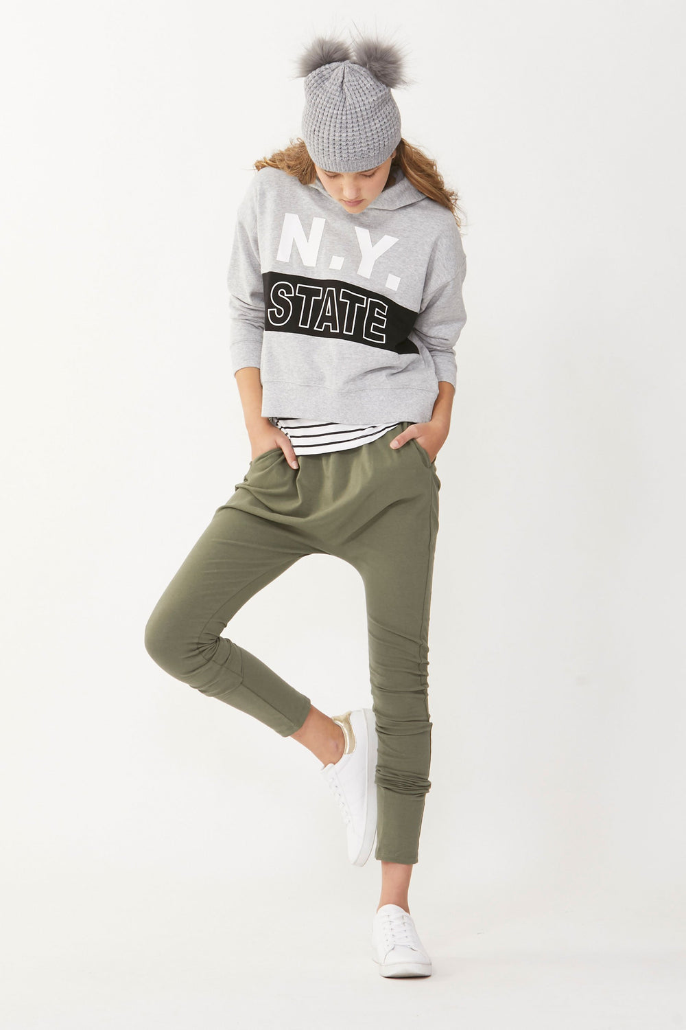 [TEST] Kids NY State Cropped Sweat
