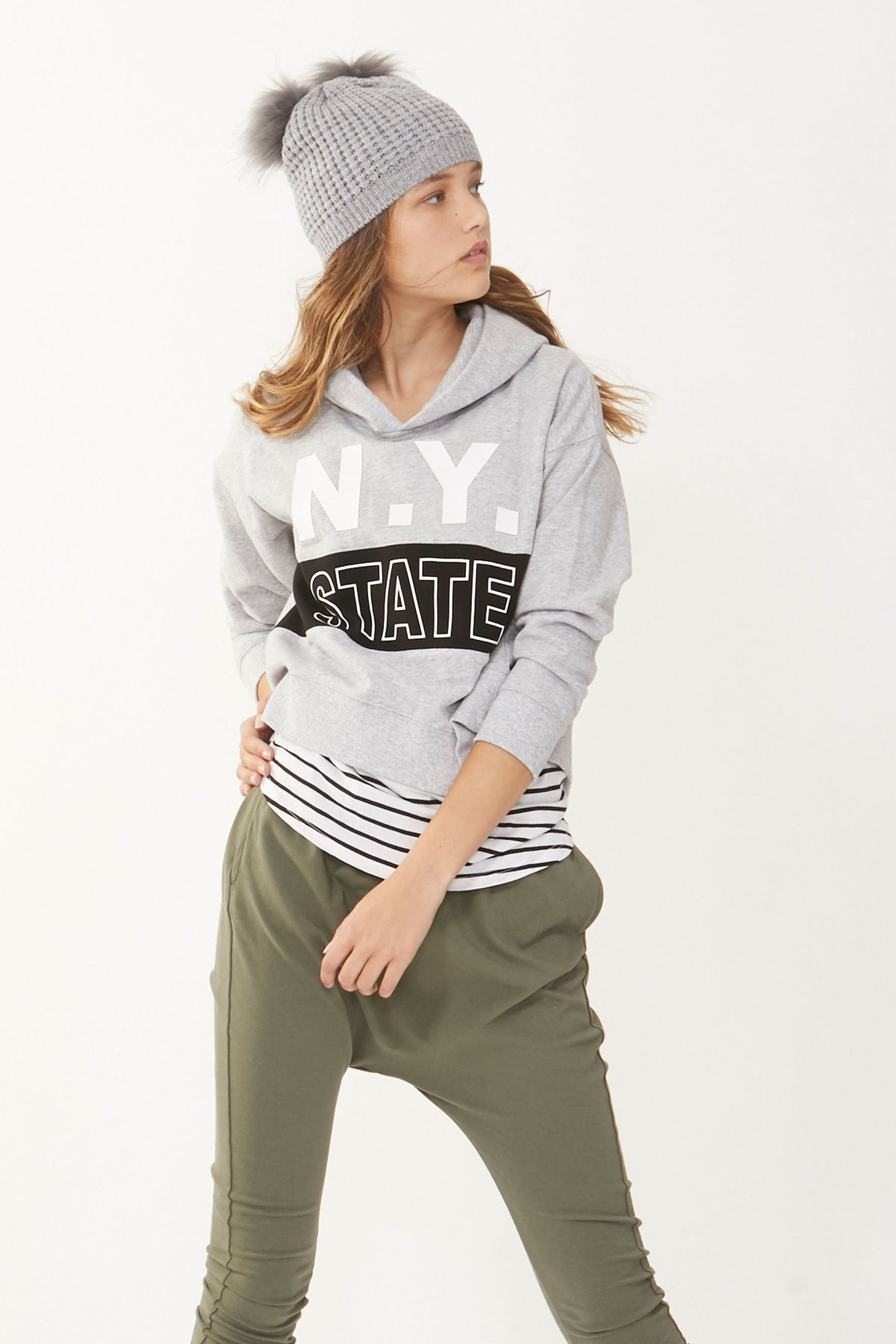 [TEST] Kids NY State Cropped Sweat