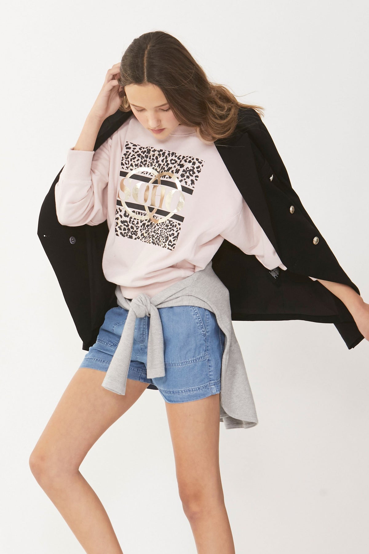 [TEST] Kids Soho Cropped Crew Sweat