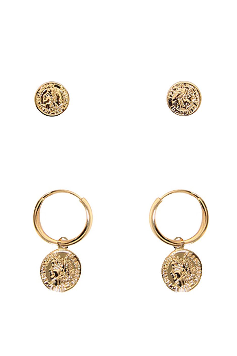 [TEST] Kids Coin Hoop 2 Pack Earrings