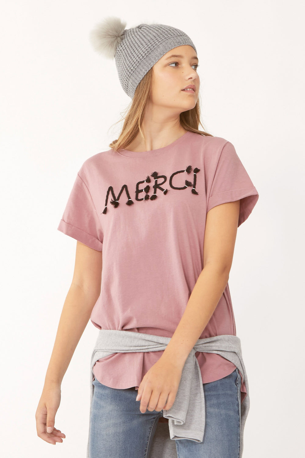 [TEST] Kids Merci Embellished tee