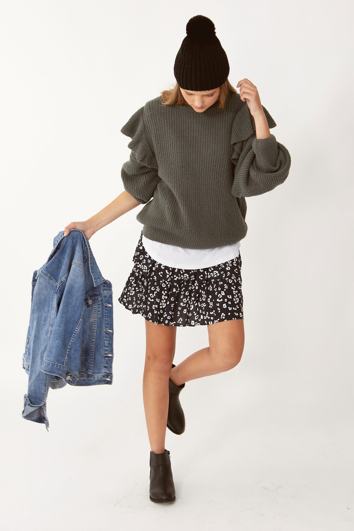 [TEST] Kids Dana Ruffle Trim Knit