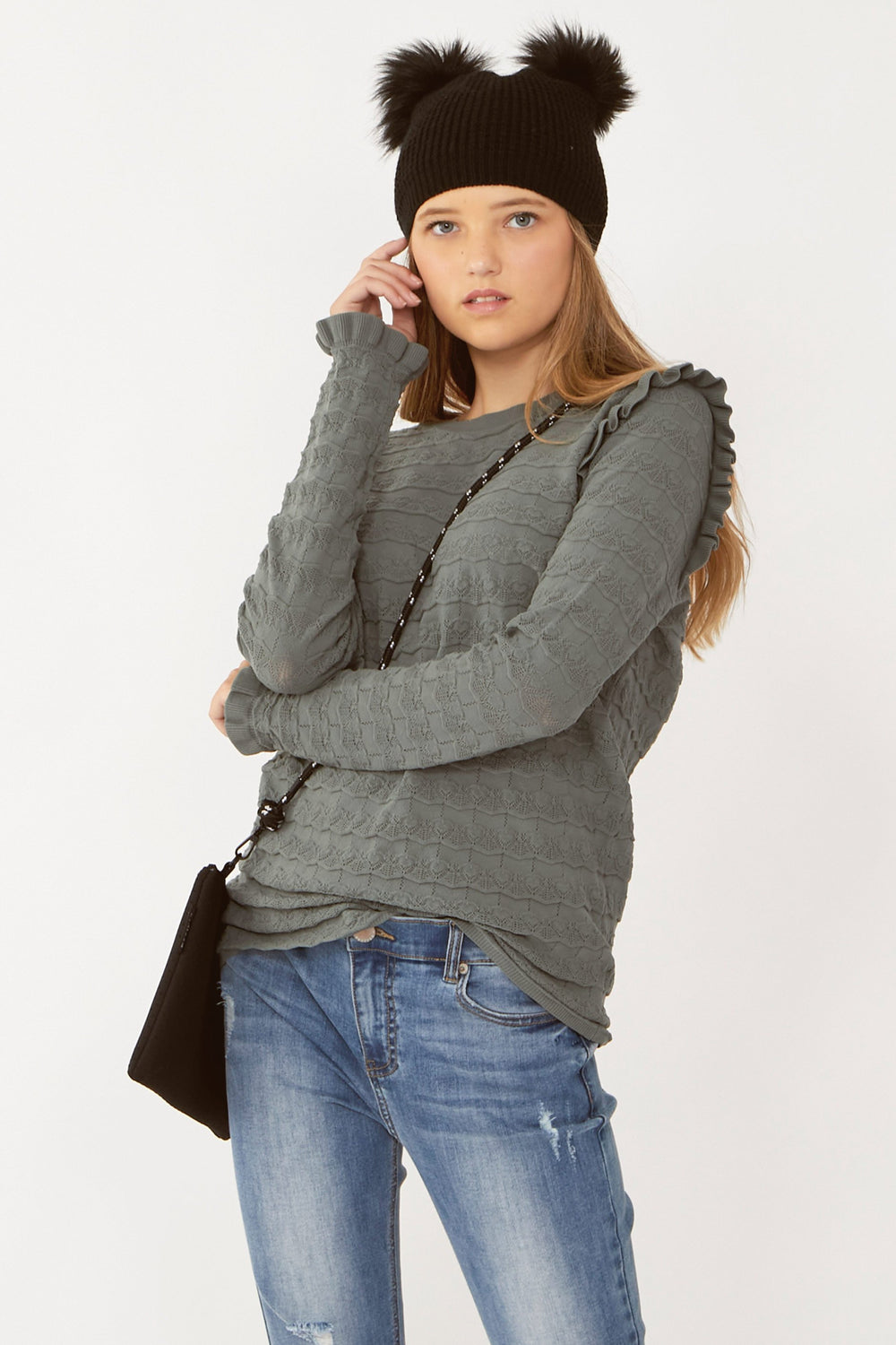 [TEST] Kids Chiara Ruffle Detail Knit