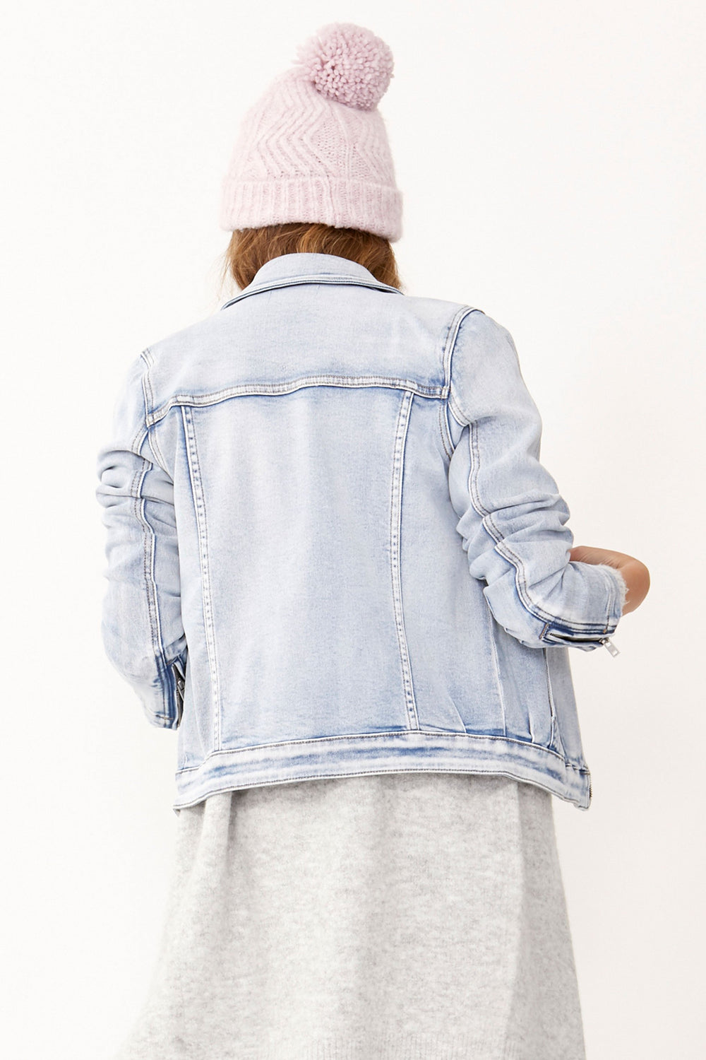 [TEST] Kids Astrid Denim Biker Jacket