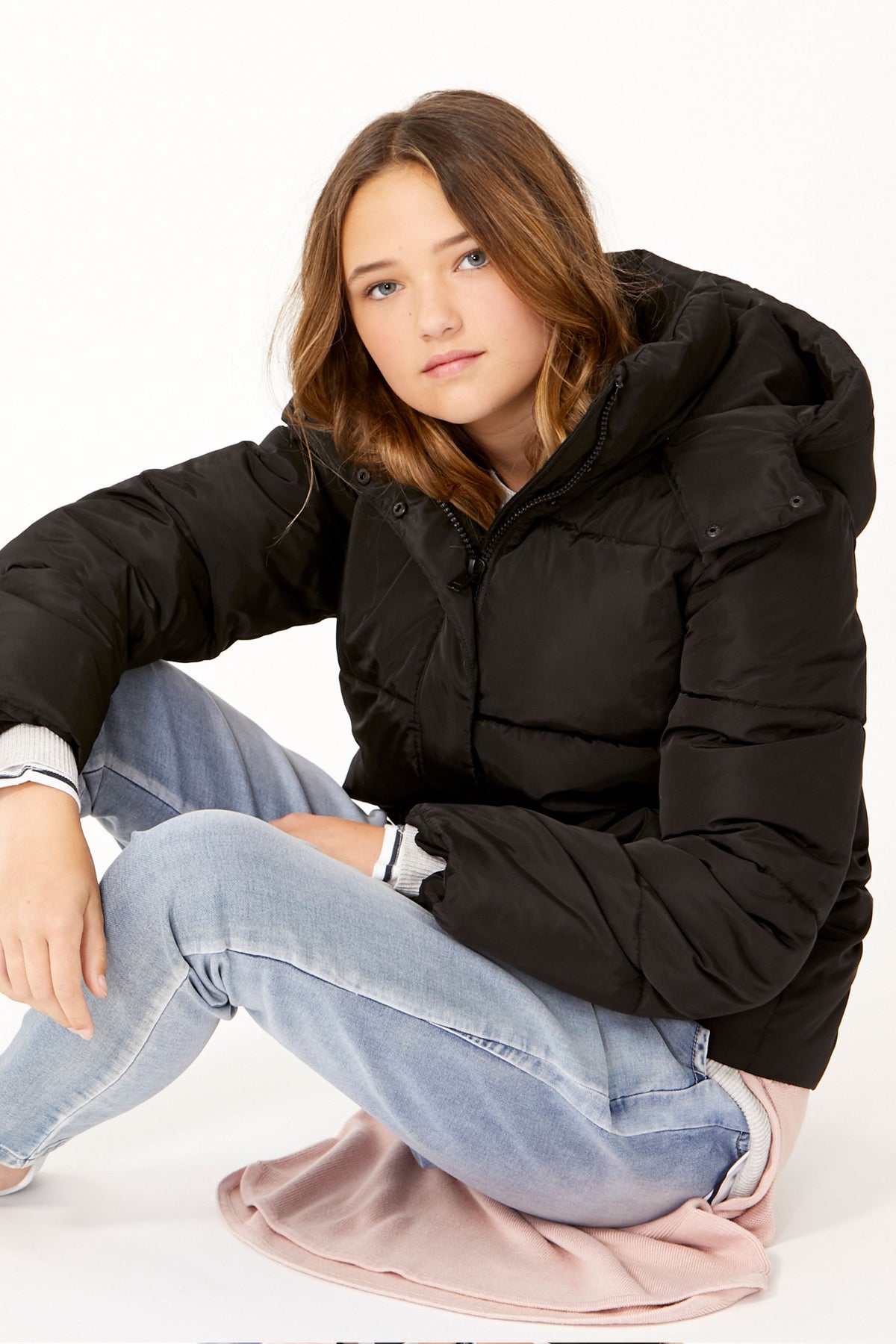 [TEST] Kids Loren Crop Hooded Puffer