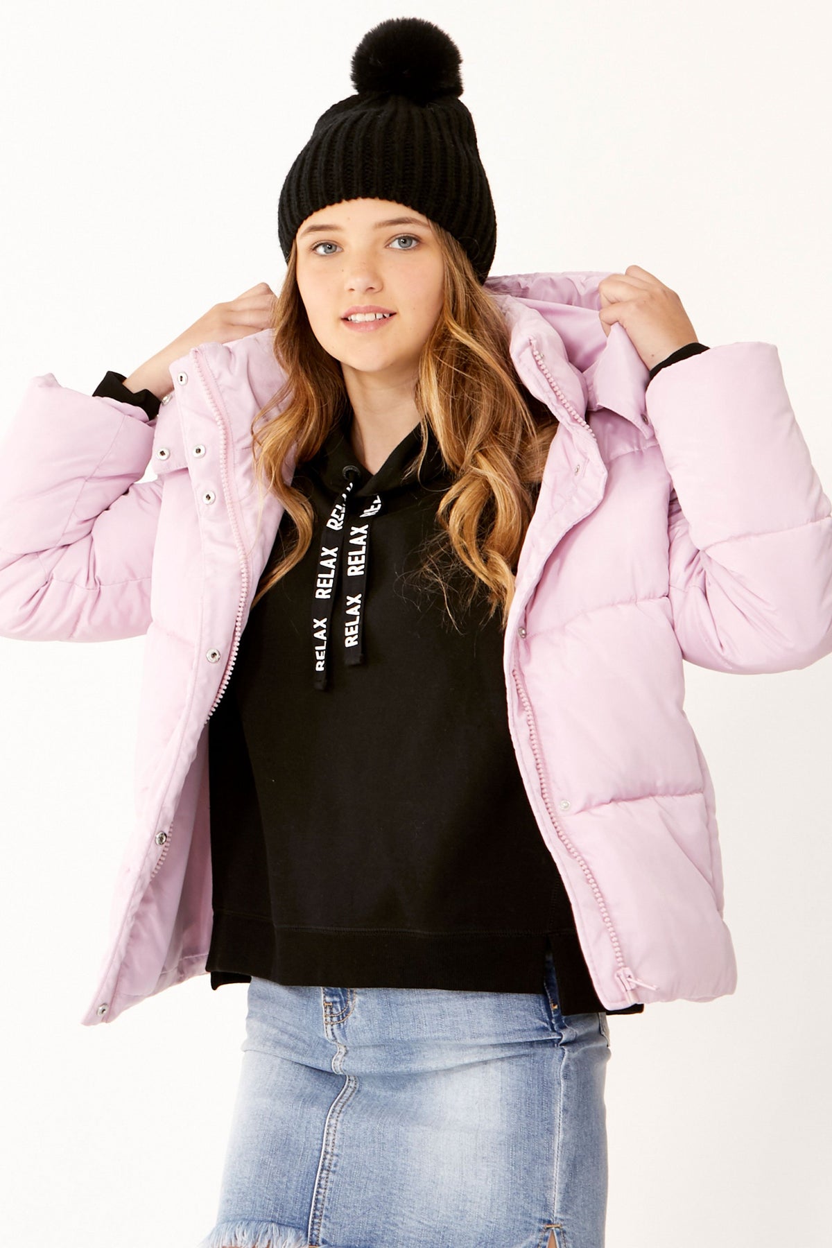 [TEST] Kids Loren Crop Hooded Puffer