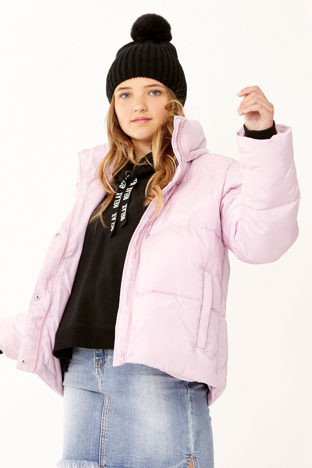 [TEST] Kids Loren Crop Hooded Puffer