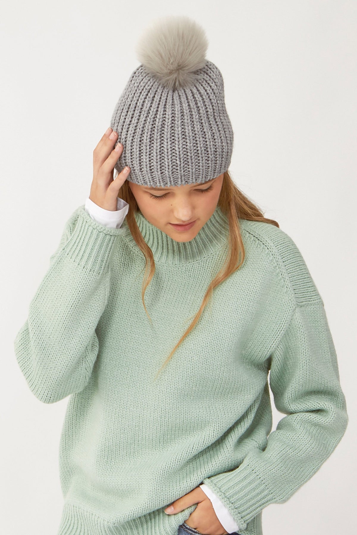 [TEST] Girls Single Pom Beanie