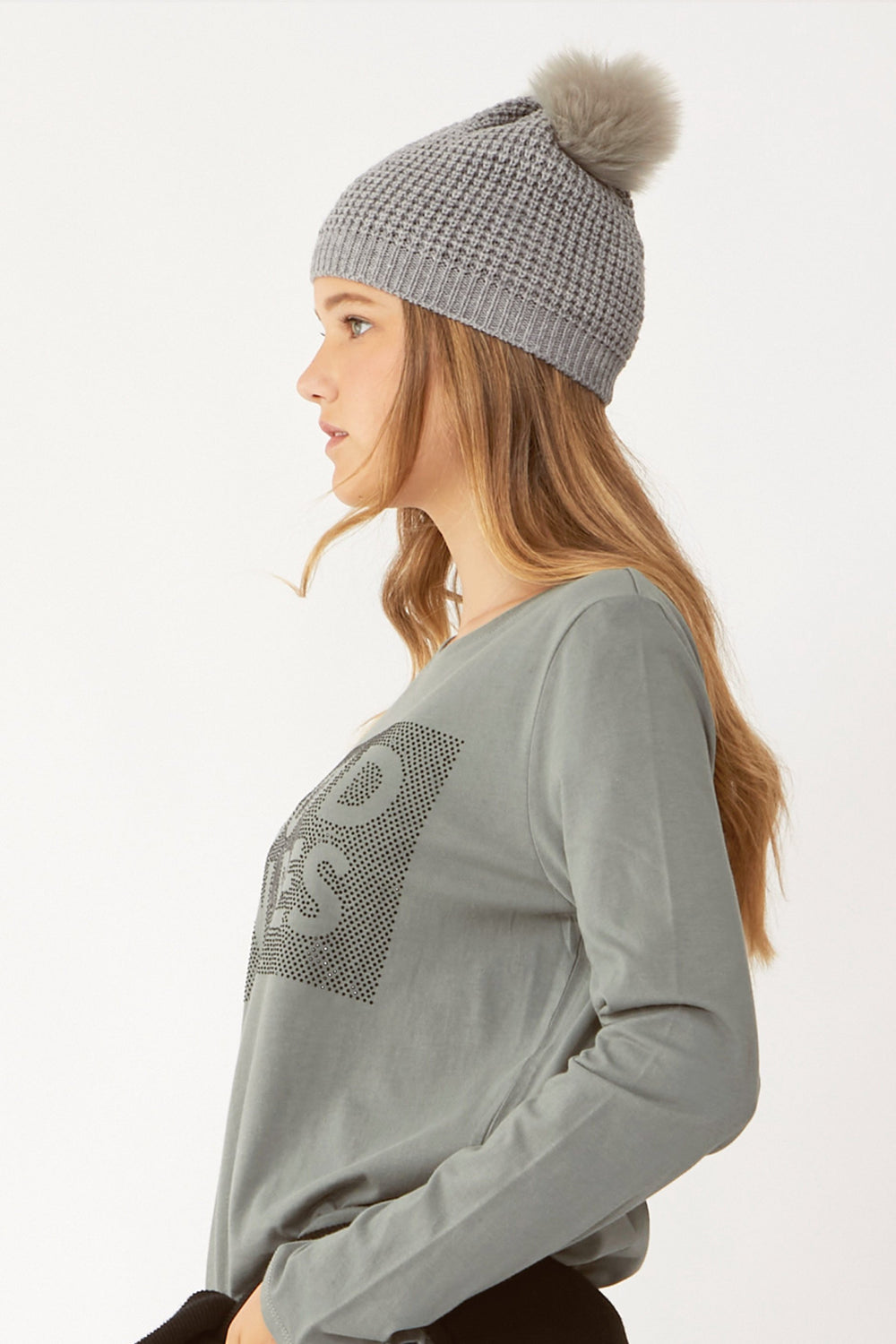 [TEST] Girls Double Pom Beanie