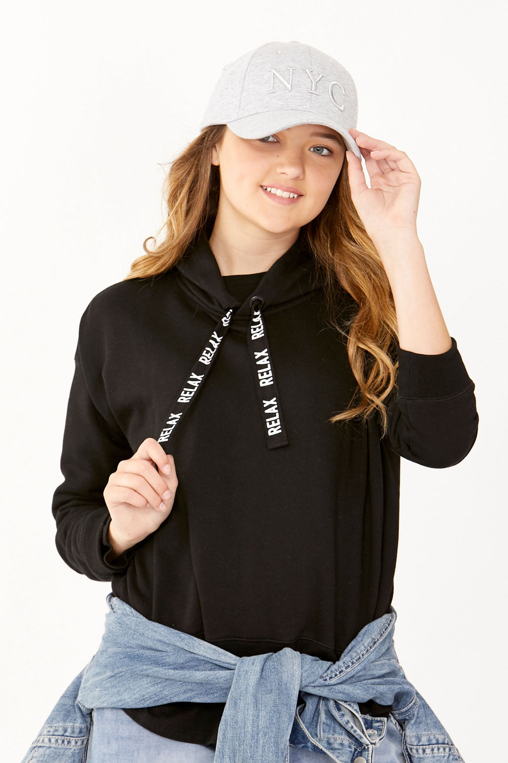 [TEST] Kids Text Drawstring Hoodie