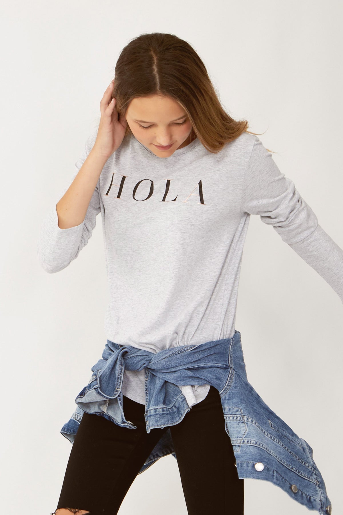[TEST] Kids Hola Foil Long Sleeve Tee