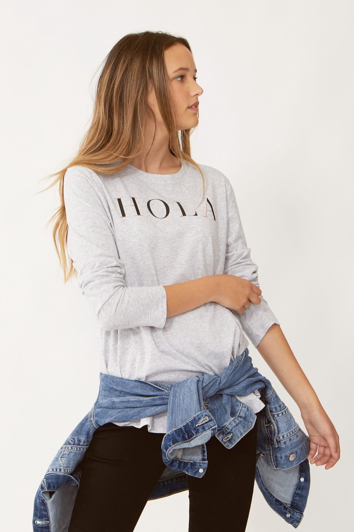 [TEST] Kids Hola Foil Long Sleeve Tee