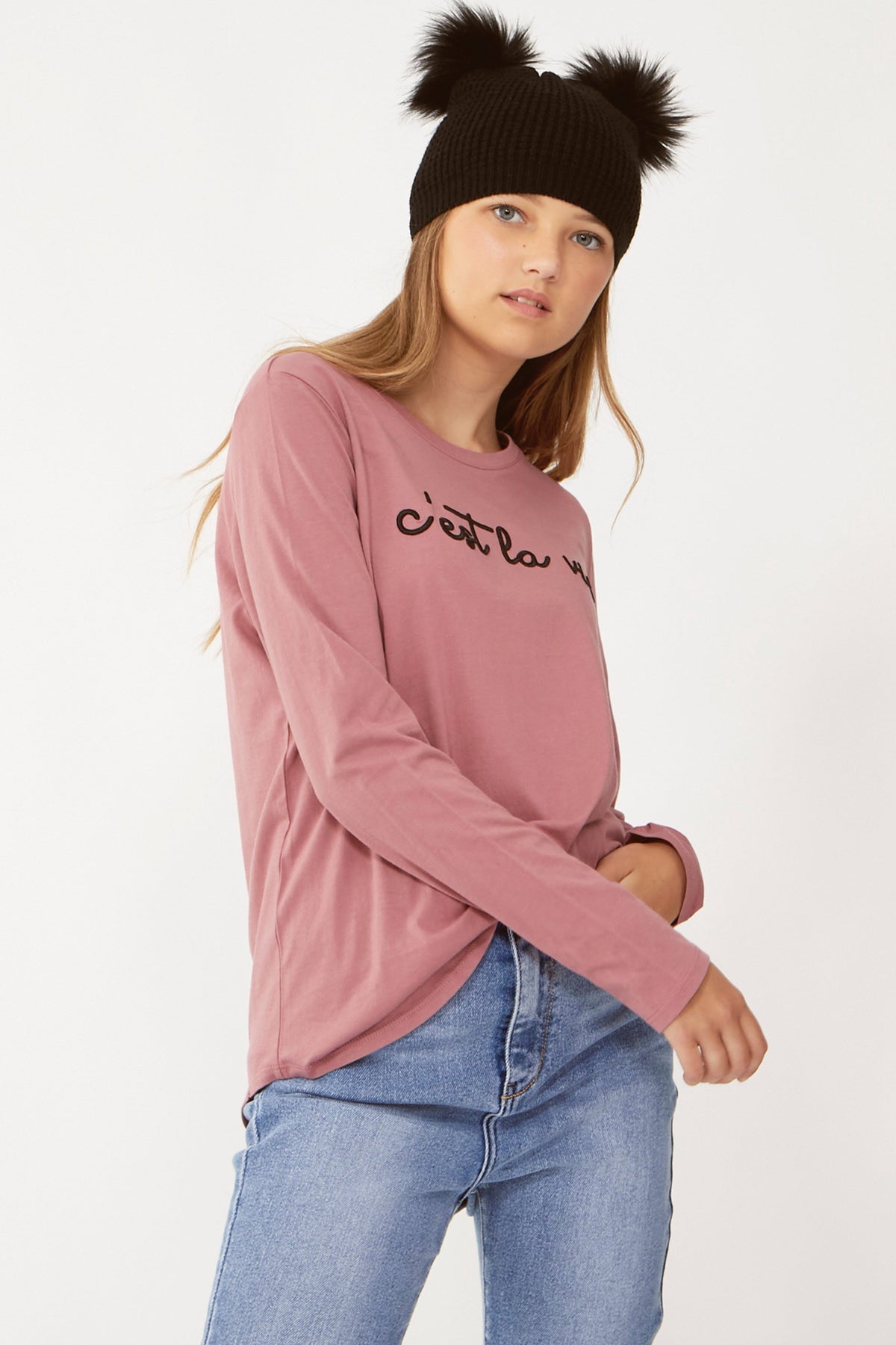 [TEST] Kids C'est La Vie Emb Tee