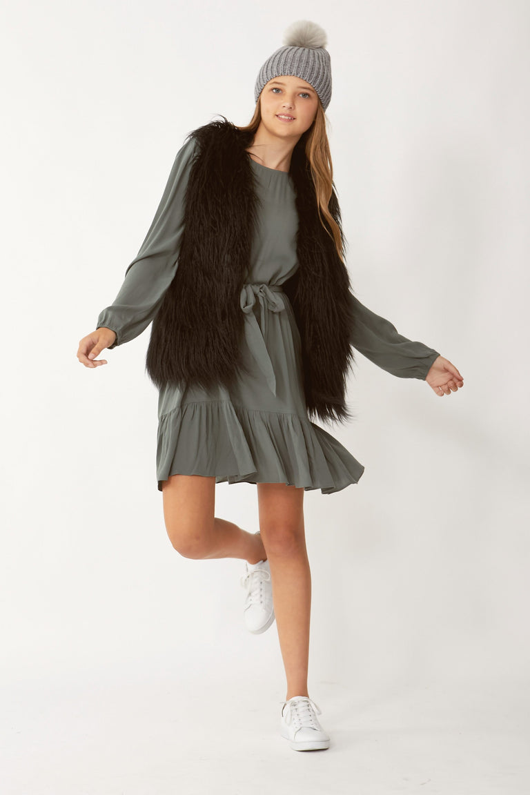[TEST] Kids Jacinta Ruffle Hem Dress