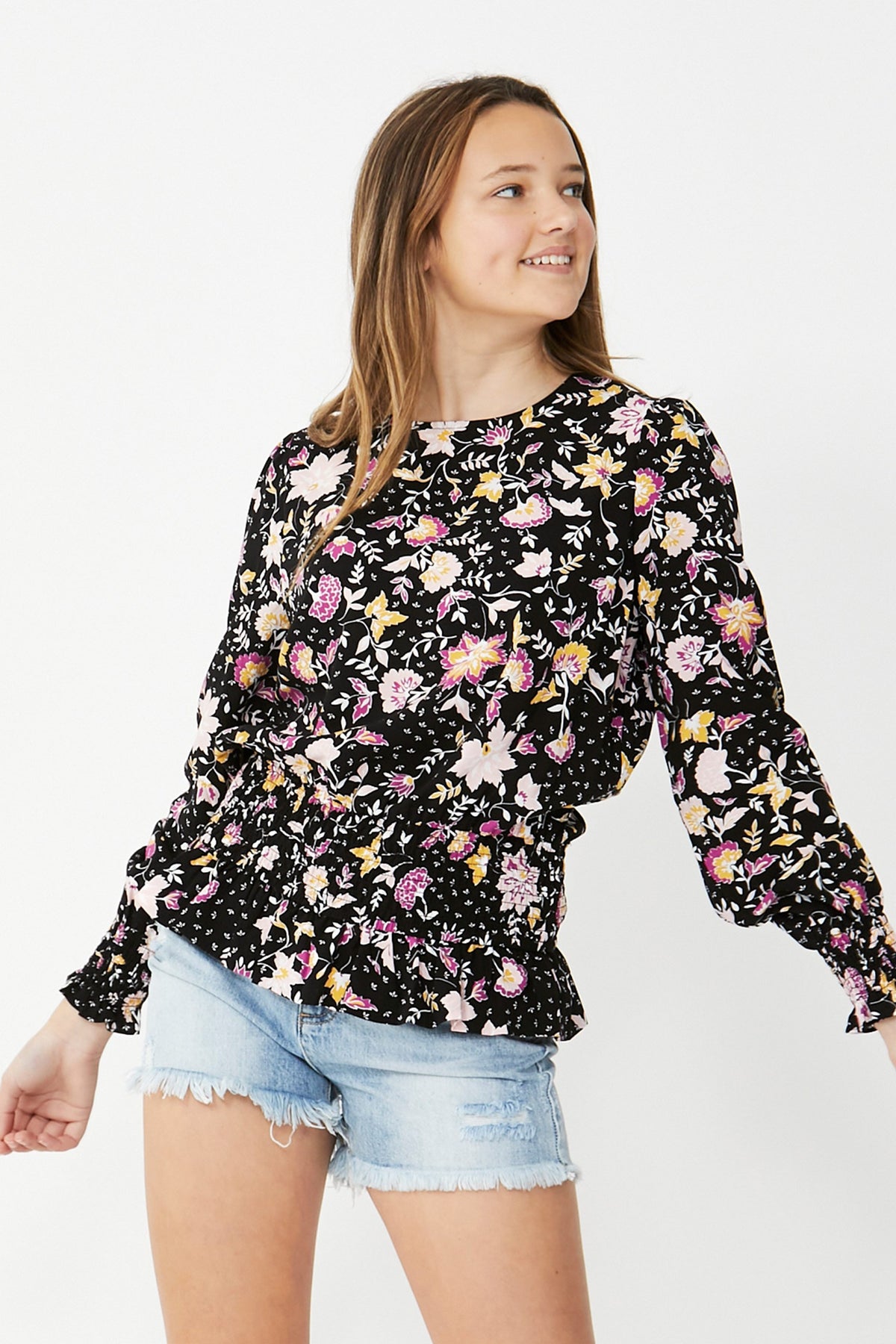 [TEST] Kids Stephy Shirred Waist Top