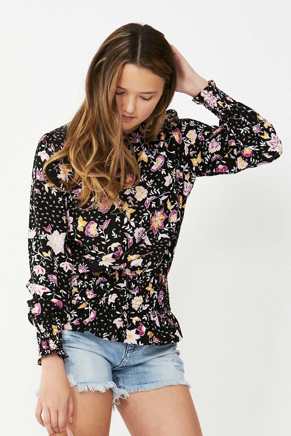 [TEST] Kids Stephy Shirred Waist Top