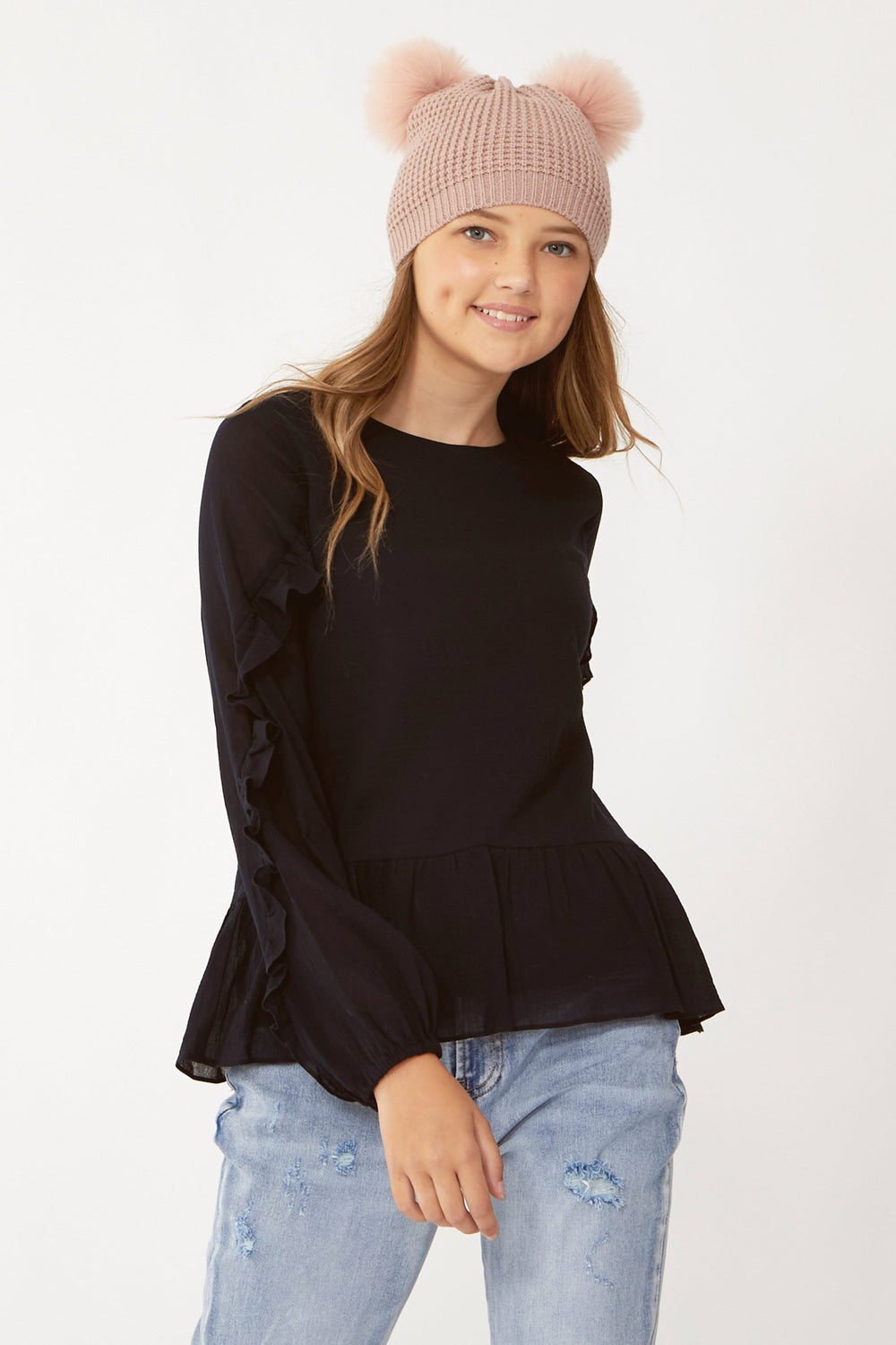 [TEST] Kids Melissa Ruffle Sleeve Top