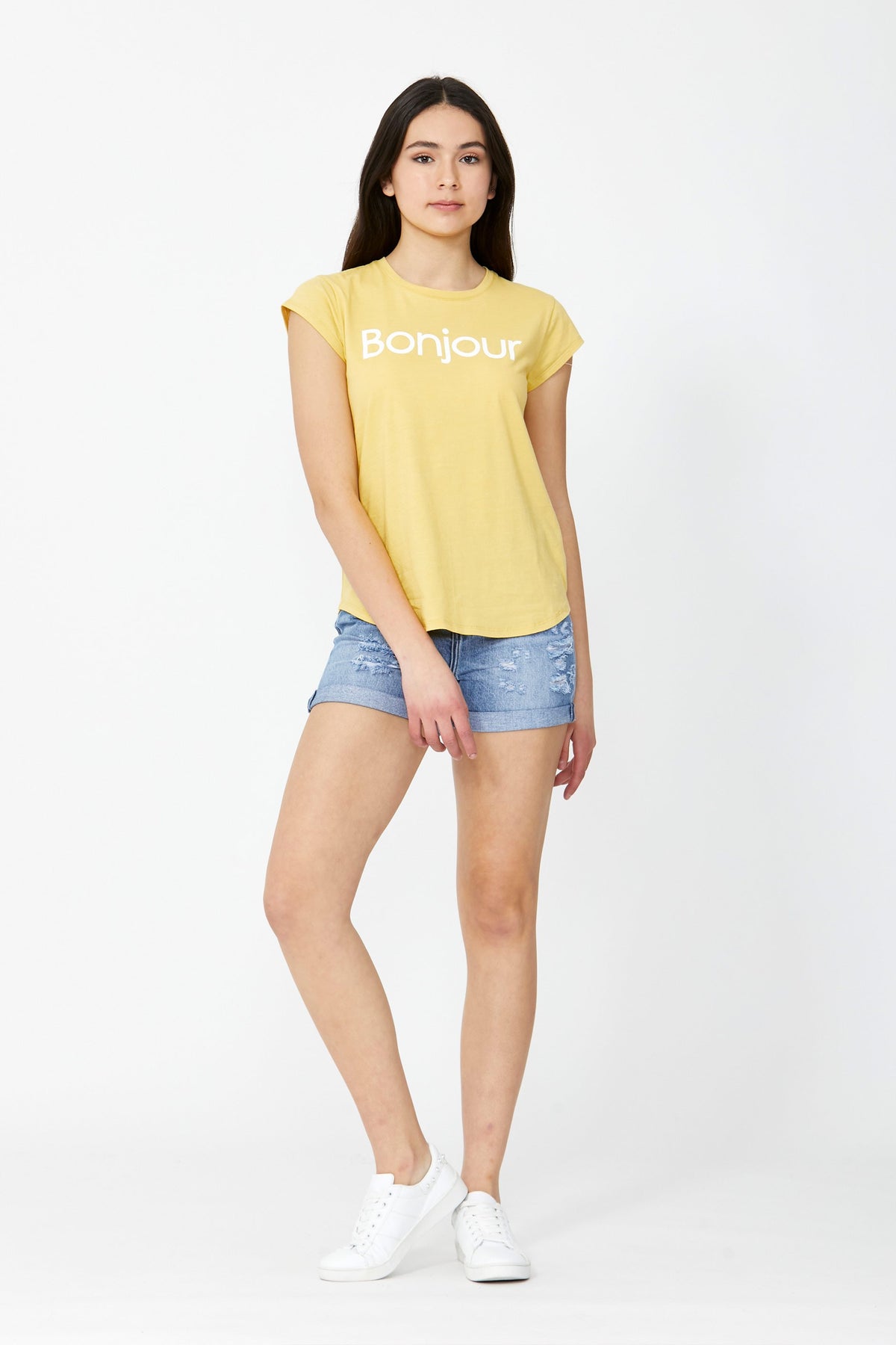 [TEST] Girls Bonjour Print Tee