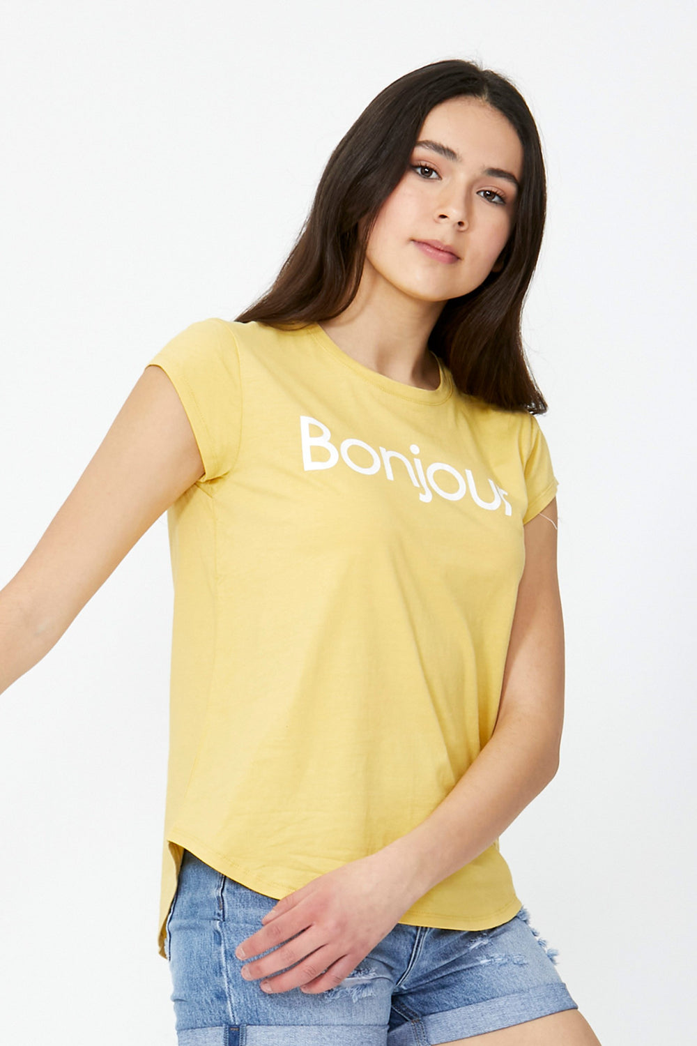 [TEST] Girls Bonjour Print Tee