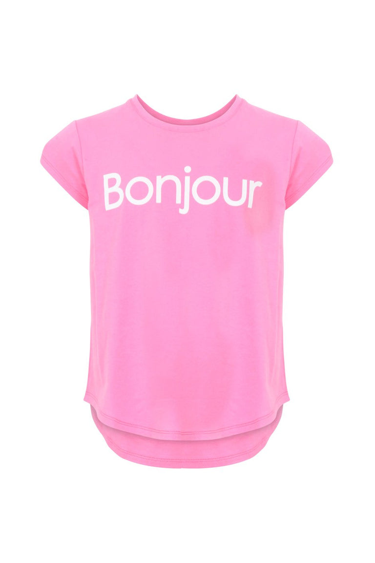 [TEST] Girls Bonjour Print Tee