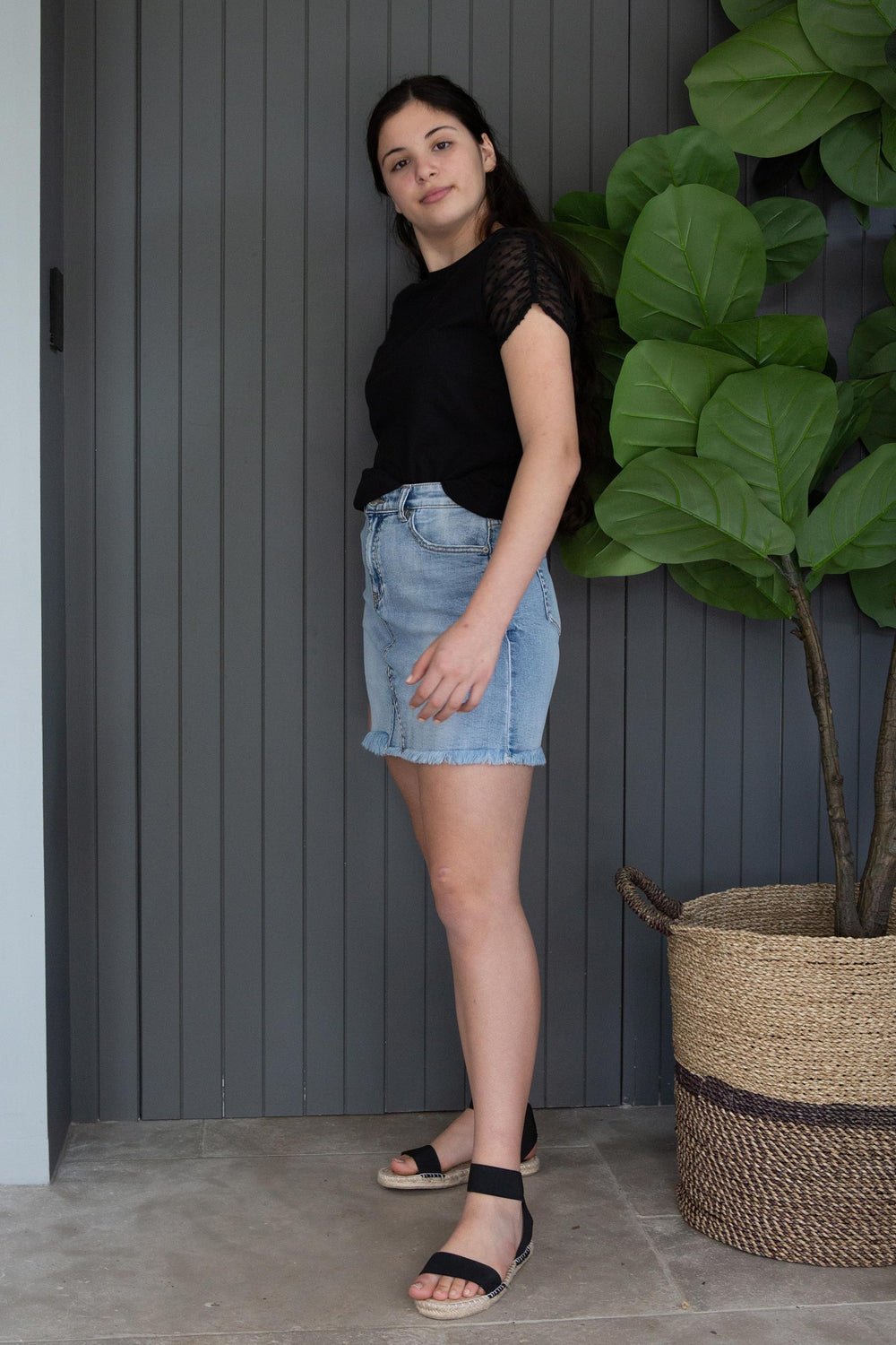 [TEST] Kids Evie Relaxed Denim Skirt