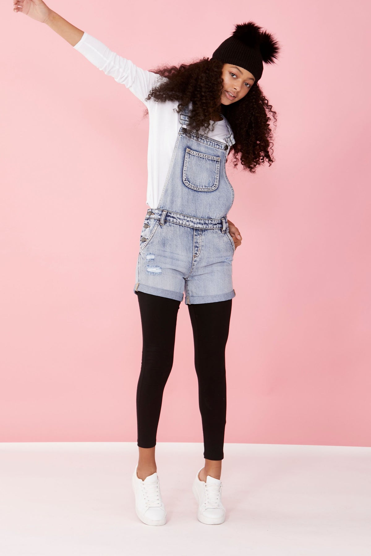 [TEST] Girls Lily Denim Short Overall