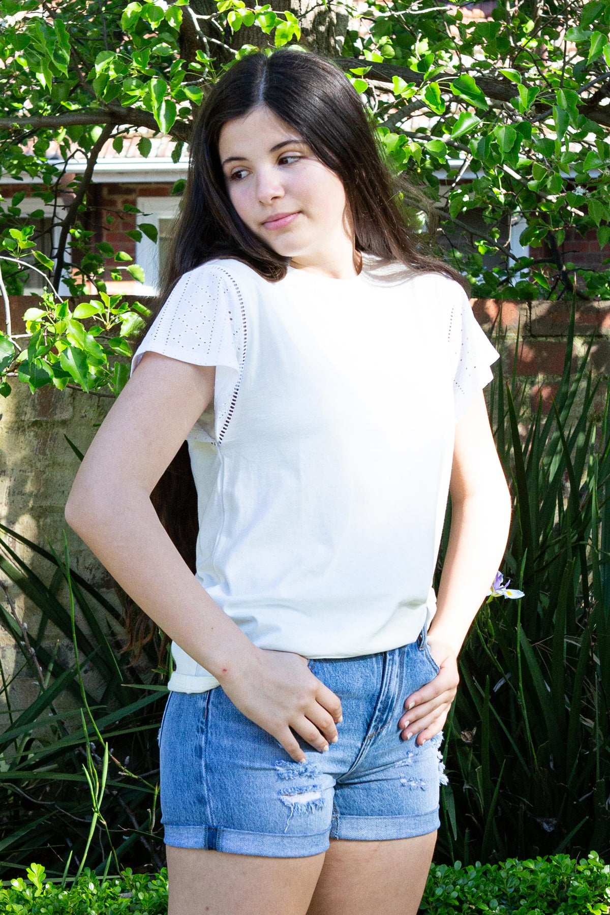 [TEST] Kids Olivia Lace Insert Tee
