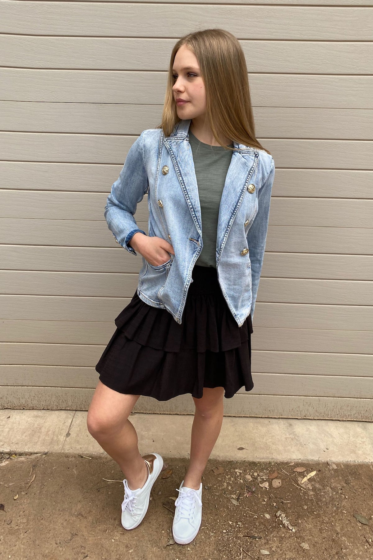 [TEST] Kids Lori Detailed Sleeve Tee