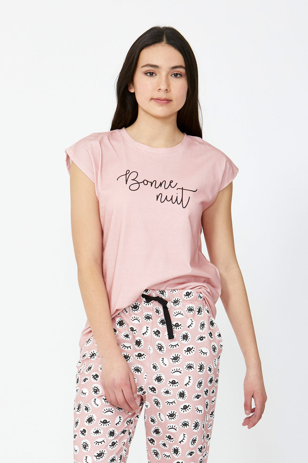 [TEST] Girls Long Tee PJ Set