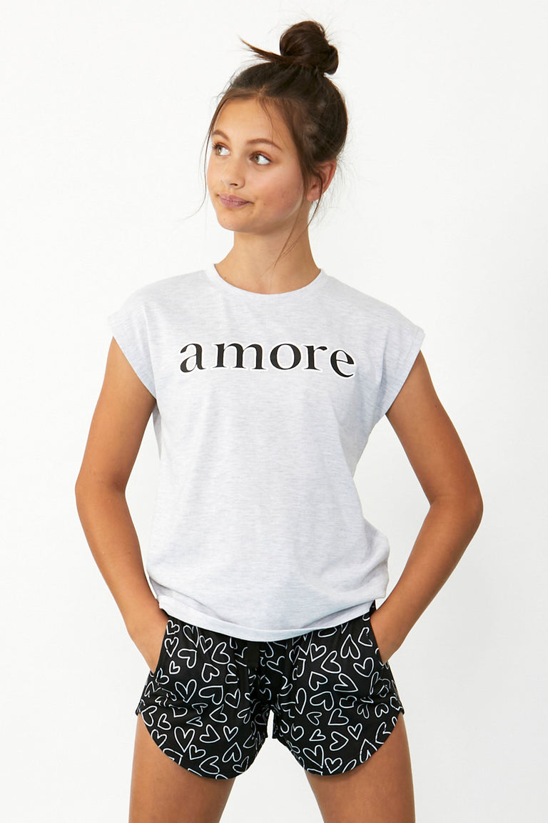 [TEST] Girls Short Tee PJ Set