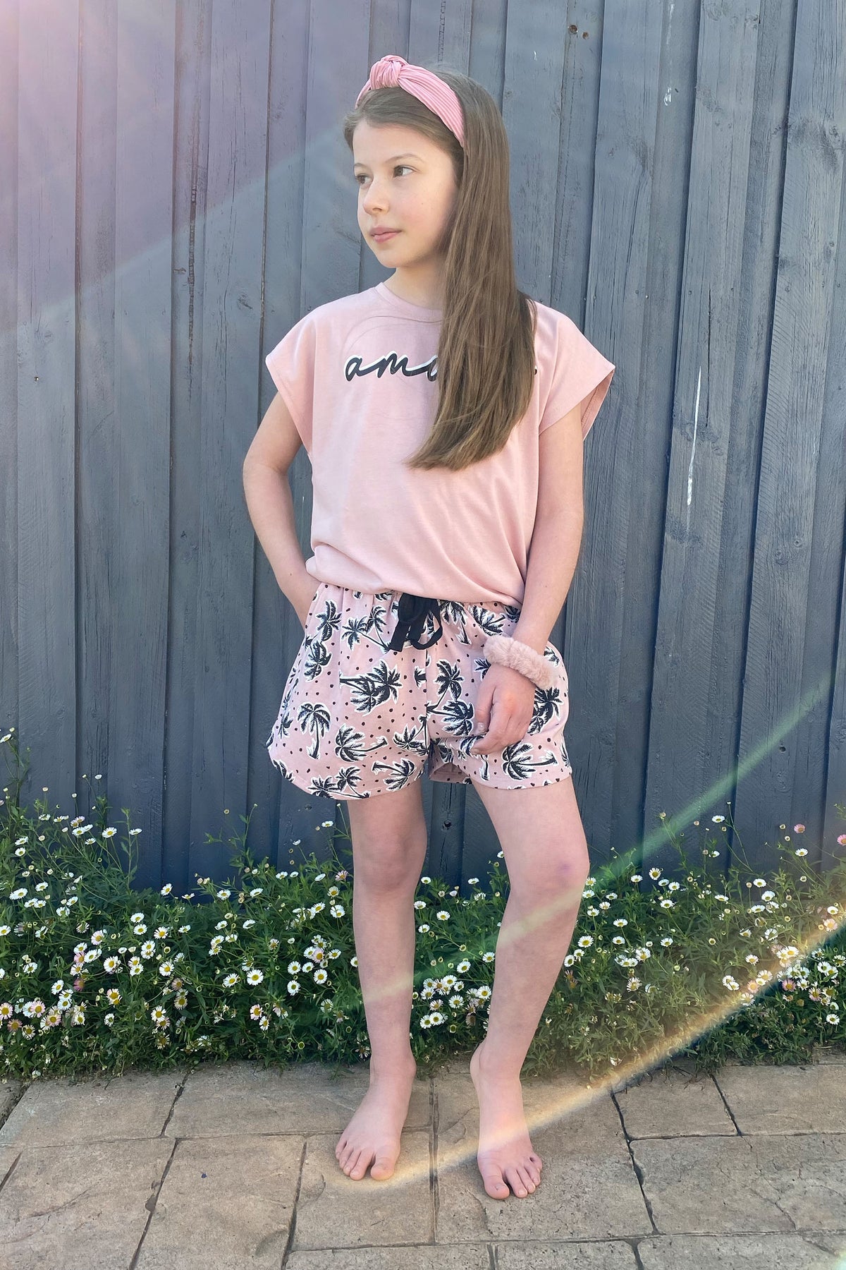 [TEST] Girls Short Tee PJ Set